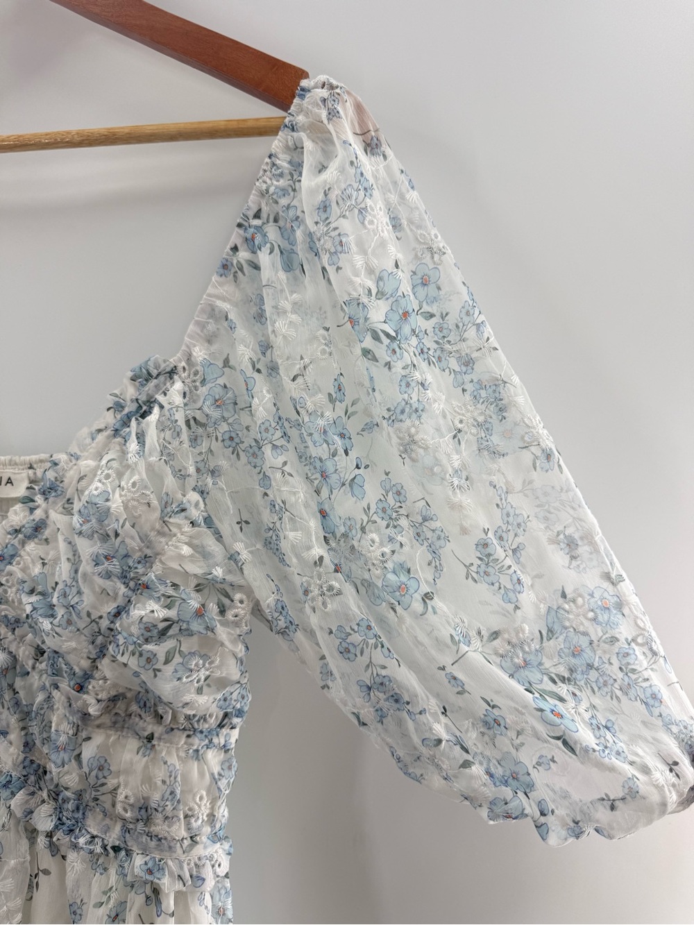 Storia Daphne Romantic Floral Cottagecore Maxi Dress Double Slit Prairie Size M - Picture 6 of 16